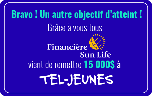 Donateur Défi émotions - Financière Sunlife à Tel-Jeunes
